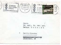 69276 - Berlin - 1962 - 10Pfg Alt-Berlin EF A OrtsBf BERLIN - ... V. INDISCHE KULTURWOCHE ... - Covers & Documents