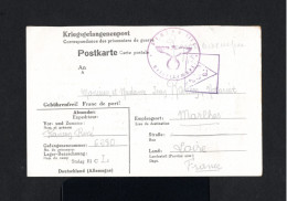 6184-GERMANY-POW.PRISONER CONCENTRATION Camp STALAG III C Info FRANCE.1941.WWII.CENSURA.PRISONNIER DE GUERRE - 1939-45