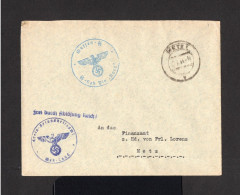 3688-GERMAN EMPIRE-Third Reich.MILITARY NAZI PROPAGANDA COVER SS WAFFEN Metz.1944.WWII.DEUTSCHES REICH.Enveloppe - 1939-45