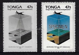 Tonga 1985 Proof + Specimen - Searching For Oil - Aardolie