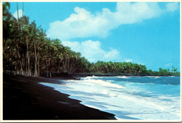 Hawaii Big Island Black Sands Of Kalapana Beach Scene - Hawaï