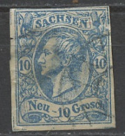 Allemagne Saxe - Germany - Deutschland 1856-63 Y&T N°12 - Michel N°13 (o) - 10n Jean 1er - Sachsen