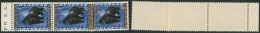 Rwanda - N°57** En Bande De 3 + "pli Accordéon" Au Moment De L'impression & De La Surcharge Partielle. - Unused Stamps