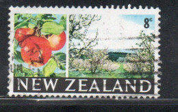 NEW ZEALAND NUOVA ZELANDA 1968 1969 APPLES AND ORCHARD 8c USED USATO OBLITERE' - Usados