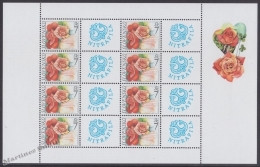 Slovakia - Slovaquie 2003 Yvert 386a Message Stamp, Flowers With Tab - Sheetlet - MNH - Nuevos