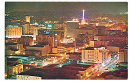 CPSM 9 X 14 Etats Unis USA (160) California LOS ANGELES  Nightime In Downtown L.A. As Seen Looking North From The * - Los Angeles