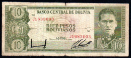 329-Bolivie 10 Pesos Bolivianos 1962 J168 - Bolivie