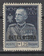 OLTRE GIUBA - 1925/26 25th Anniversary Emanuel III Reign 1.25 Blue - Oltre Giuba