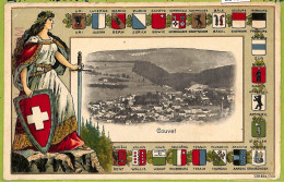 Ad4091 - SWITZERLAND  - Ansichtskarten VINTAGE POSTCARD -Couvet - 1919,Embossed - Couvet
