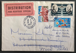 France, Divers Sur Enveloppe + étiquette  DISTRIBUTION PAR PORTEUR SPECIAL, 21.5.1977 - (B2419) - 1961-....