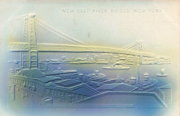 Etats Unis - New York - New East River Bridge New York - Relief Colorisé -  - Carte Postale Ancienne - Altri & Non Classificati