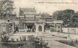 Viet Nam - Saïgon - La Pagode Chinoise De La Rue Neuve - Rue Pierre - Animé - Decoly  - Carte Postale Ancienne - Vietnam