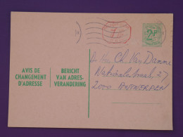 BZ4  BELGIQUE   BELLE  CARTE  AVIS DECCHANG. ADRESSE   1974 +AFF. INTERESSANT ++ - Andere & Zonder Classificatie