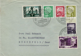 SAAR 1957  LETTER SENT FROM BEXBACH TO BUESCHFELD - Storia Postale