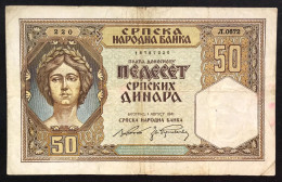 Serbia  50  Dinara 1941 Pick#26 LOTTO 4748 - Serbien