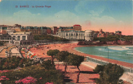 FRANCE - Biarritz - La Grande Plage - Colorisé - Carte Postale Ancienne - Biarritz