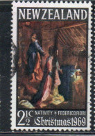 NEW ZEALAND NUOVA ZELANDA 1969 NATIVITY BY FEDERICO FIORI CHRISTMAS NATALE NOEL WEIHNACHTEN NAVIDAD 2 1/2p USED USATO - Usati