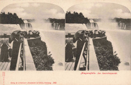 Carte Stéréoscopique - Niagarafälle Am Aussichtspunkt - Carte Postale Ancienne - Stereoscope Cards