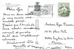 MONACO -- TIMBRE N° 1335  -  PRINCE RAINIER III -  FLAMME RALLYE DE MONTE CARLO -    1985 - Poststempel