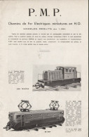Catalogue PMP P.M.P. 1950s Chemins De Fer Electriques ècartement HO 1/86 - Français