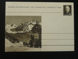 Entier Postal Stationery Card Montagne Mountain Tchecoslovaquie 1948 (ex 3) - Postcards