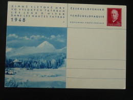 Entier Postal Stationery Card Montagne Mountain Tchecoslovaquie 1948 (ex 4) - Postkaarten