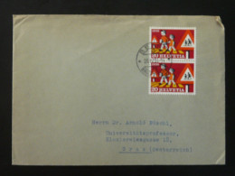 Lettre Cover Thème Sécurité Routière Road Safety Suisse 1956 - Accidentes Y Seguridad Vial