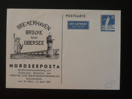 Entier Postal Stationery Card Statue De La Liberté Liberty Phare Lighthouse Pont Bridge Nordseeposta 1961 - Postcards - Mint