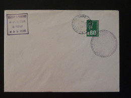 Lettre Grève Postale Chambre De Commerce Marianne De Béquet Oblit. Poitiers 86 Vienne 1974 - Documentos
