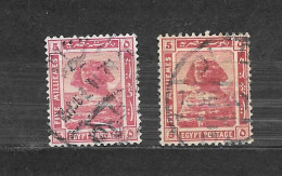 Egypte YT N° 48 - 61  Sfinge Di Giza -   Anno 1914 1920 - 1915-1921 Protectorat Britannique