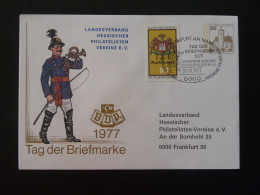 Entier Postal Stationnery Postal History Tag Der Briefmarke Frankfurt 1977 - Buste - Usati