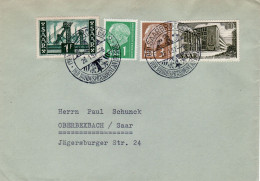 SAAR 1957  LETTER SENT FROM SAARBRUECKEN TO OBERBEXBACH - Covers & Documents