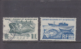 SAINT PIERRE ET MIQUELON - O/ FINE CANCELLED - 1947 -  TRAWLER "COLONEL PLEVEN" - Yv. 331, 339   Mi. 353, 361 - Usados