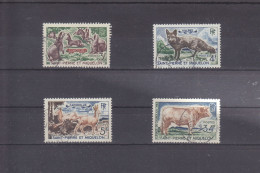 SAINT PIERRE ET MIQUELON - O/ FINE CANCELLED - 1964 - FAUNA , RABBITS , FOX , BULL   Yv. 372/5    Mi. 408/11 - Gebraucht