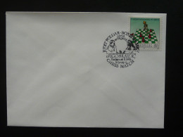 échecs Chess Oblitération Sur Lettre Postmark On Cover Hongrie Hungary 1993 - Marcophilie