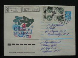 Entier Postal Stationery Timbres Surcharges 600R Buriatia Overprint Soviet Union 1994 - Cartas & Documentos