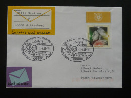 Martin Luther Oblitération Sur Lettre Postmark On Cover Wittenberg Allemagne Germany 1996 - Teologi