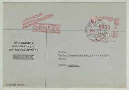 Schweiz / Helvetia 1972, Brief Freistempel / EMA / Meterstamp Sphinxwerke Solothurn - Aarau, Bohrer / Forets / Drill - Usines & Industries