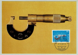 Schweiz / Helvetia 1983, Karte Verein Maschinen-Industrieller, Mikrometerschraube, Messgerät, Measuring Instrument - Usines & Industries