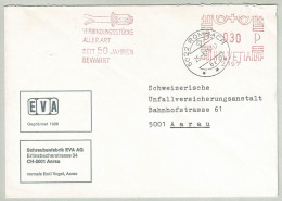 Schweiz / Helvetia 1975, Brief Freistempel / EMA / Meterstamp Schraubenfabrik EVA Aarau Rombach, Spreizdübel / Anchor - Usines & Industries