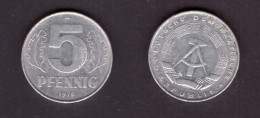 GERMAN DEMOCRATIC REPUBLIC   5 PFENNIG 1975 (KM # 9) #7442 - 5 Pfennig