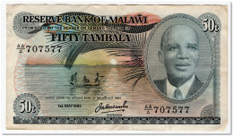 MALAWI,50 TAMBALA,1982,P.13d,VF - Malawi