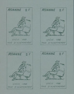 ROANNE GREVE DE 1988 SERIE DE 3 MINI FEUILLES DE 4 TIMBRES NEUFS SANS CHARNIERE - Stamps