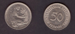 GERMANY   50 PFENNIG 1974 F (KM # 109.2) #7444 - 50 Pfennig