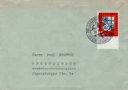 SAAR 1957  LETTER SENT FROM SAARBRUECKEN TO OBERBEXBACH - Cartas & Documentos