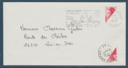 LIBERTE 2F20 DE ROULETTE EN 2 DEMI TIMBRES SUR LETTRE OBLITERES DE LUC EN DIOIS - 1982-1990 Liberty Of Gandon