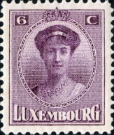 LUXEMBOURG - La Grande-Duchesse Charlotte De Face (6c Violet) - 1907-24 Abzeichen