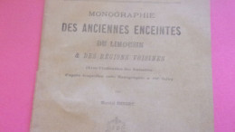 RARE INVENTAIRE  LIMOUSIN 1894 IMBERT MARTIAL MONOGRAPHIE DES ANCIENNES ENCEINTES DU LIMOUSIN ET DES REGIONS VOISINES - Limousin