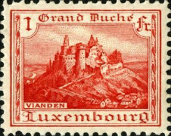 LUXEMBOURG - Vue Du Château De Vianden (1 Fr. Rouge) - 1907-24 Abzeichen