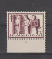 Belgium 1956 Fight Against Tuberculosis 4 Francs Plate 4 MNH ** - ....-1960